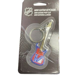 NEW YORK RANGERS MINI GUITAR KEYCHAIN WOODROW NEW LICENSED NHL